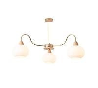 GWJKG Grand Spoutnik Chandelier Mid Century Semi Flush Mount Plafond Light Antique Lampe Suspendue Nordic Wood Farmhouse Pendant Lightture pour Le Salon Chambre SALLAGE (3 lumières)