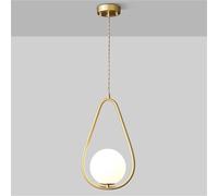 GWJKG H65 Copper Pendant Light Ajustement Lampe Suspendue Moderne Small Glass Chandelier avec Base E14 pour l'étude lit Table de Salon