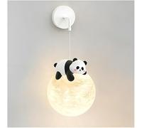 GWJKG Hanging Moon Panda Animal Mall Sconce 3 Color Mode Light Mury Kids Mur pour lit de Chambre à Coucher