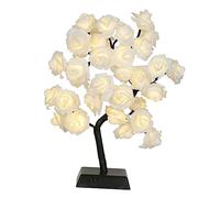 GWJKG Lamp with Unique Rose Tree Shape Aesthetic Room Decor for Romantic Bedroom - Warm White Color Touch Control Battery