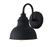 GWJKG Lampe Lumières extérieures Lumière Murale extérieure, rétro Matt Noir avec Verre martelé, Patio Rain Protection Mur Luminaires