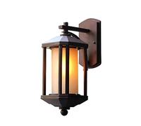 GWJKG Lampe Lumières extérieures rétro Paron Light Aluminium Moulage en Bronze, Application Murale étanche avec Clair, Verre martelé, Mur Rustique lumière extérieure Mural extérieur
