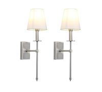 GWJKG Lampe Murale Classiques Ensemble de 2 industrielles rustiques avec Abat-Jour en Textile évasé murales Vintage for Bar allée intérieur extérieur Appliques