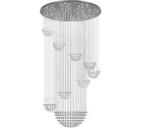 GWJKG Lampe Suspendue, sphère en Coffre-Fort Moderne Crystal K9 Crystal Goutte d'escalier de Gouttes de Pluie