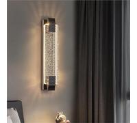 GWJKG Lampes contemporaines Appliques LED Verre cristalline Moderne Longues lumières murales intérieures linéaires, Lampe Montage avec Un Bar vanité Salle de Bain pour Chambre à Miroir (40 cm Noir)