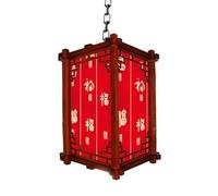 GWJKG Lanternes Chinoises Lanterne Rouge Chinois Palais Palais Lantern Antique Wood Lantern Outdoor Termroping Teahouse Restaurant Chandelier (Couleur: C, Taille: 40) (A, 60)