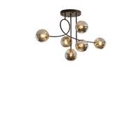 GWJKG Light Magic Bean Molecular Spoutnik Chandelier Mid Century Globe Plafond Lightture for Living Room Restaurant Kitchen (Black + Castray Lamphade)