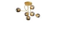 GWJKG Light Magic Bean Molecular Spoutnik Chandelier Mid Century Globe Plafond Lightture for Living Room Restaurant Kitchen (Gold + Cendre d'hemblée lampadaire)