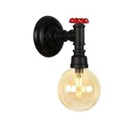 GWJKG Light Wall Lamp with Matte Black Glass for Steampunk Decor Industrial Living Room Bedroom Lighting Fixtures G4