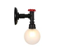 GWJKG Light Wall Lamp with Matte Black Glass for Steampunk Decor Industrial Living Room Bedroom Lighting Fixtures G4