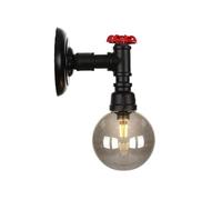 GWJKG Light Wall Lamp with Matte Black Glass for Steampunk Decor Industrial Living Room Bedroom Lighting Fixtures G4