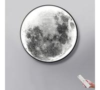 GWJKG Lumière Murale à LED 3D avec télécommande Lampe de Lune Ronde W Chambre Salon, / 6000K DÉCOR Indoor, Plafond pour Les Enfants