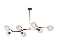 GWJKG Lustres, cadavre de Lampe dorée en métal Moderne LED éclairage Salon Villa décoration intérieure Suspension pendante éclairage en Verre de Cuisine baille de Cuisine (Couleur: dégradé Vert,