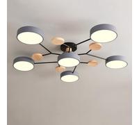 GWJKG Moderne SPOUTNIK LED Semi Fux MOUR MONILLE LECHETURES DE PLACEMENTS Nordiques Blanc à proximité du Light Living Plafond Lighting for Bedroom Dining Room Office Kitchen (Gris, 6 légers)