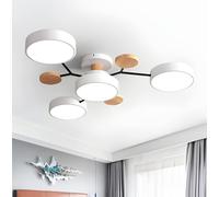 GWJKG Moderne SPOUTNIK LED Semi Fux MOUR MONILLE LECONSURES DE PLACEMENTS Nordiques à proximité du Light Living Plafond Lighting for Bedroom Dining Room Office Kitchen (Blanc, 4 légers)