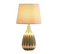 GWJKG Nordic Ceramic Decorative Light Fabric Lampshade Bedside Desk Lamp Bedroom Table Lamps for Living Room Color Pink+Beige Size :