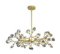 GWJKG Nordic Firefly Spoutnik Chandelier, Moderne Lights LED Branche Pendant PRENDANT RÉGLABLE PLADE PROSIBLE avec LA Table DE pour Le Soir (Verre, 45 LUMIÈRE)