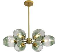 GWJKG plafonnier Lampe de Lampe de Lampe de sphère en Verre bouché à la Main Pendant l'éclairage, de Branche du Milieu du siècle, Nordique Moderne, e27 Plafond Couvercle de glaçon 6 tête