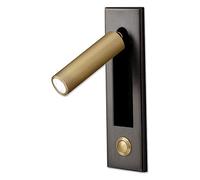 GWJKG Ponde Lampe Chambre Coucher à Moderne avec Interrupteur Poussoir projecteur réglable pour la Lecture de Chevet Hôtel Lumière Murale décorative Rotation ° Pliable