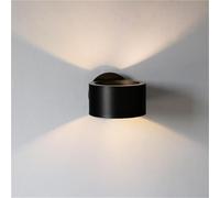 GWJKG Post LED Moderne Round Ring Wall Lampe Lighting intérieur Luxury pour Le Salon de Chambre à Coucher (Noir, Blanc Chaud (2700-3500K))