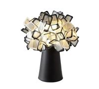 GWJKG Rechargeable Bedside Iron with PVC Lampshade Creative Nightstand Lamp Bedroom Table Lamps for Living Room Color Black Size 26 * 26cm