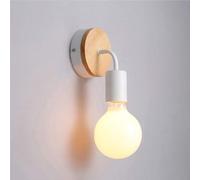 GWJKG Retro Industrial Iron Wall E27 Light Aymage Vintage Lampe pour la Chambre à Coucher du Salon (Blanc)
