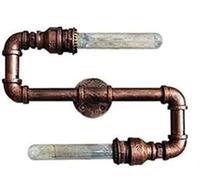 GWJKG Style Industriel Iron Art Lampe Pipe de Pipe à Eau Lumière Personnalité Lantern Victoria Bar Counter Cafe V-Intage Decorative 2 Heads Traditional Loft Retro Retro Wall Sconce, Chandelier CE