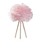 GWJKG Table trépied en Plumes Uniques Moderne, Lampe Trois Couleurs, très la Salle Couches de Chambre à Coucher adaptée Salon, dortoir, au Bureau, (Rose)