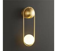 GWJKG Tous Les cuivre en Verre Post Moderne Luxe Luxury Creative Wall Sconce Lightture avec Base G9 pour la Corridor Salon lit de Chambre à Coucher (Or)