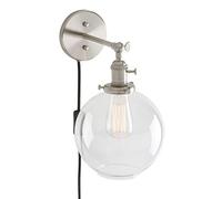 GWJKG Vintage Industriel Lights muraux Brossed à Lampe avec Un Abat-Jour en Verre Globe pour Le Restaurant Loft Bar Kitchen