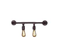 GWJKG Wall Sconce American Industrial Wind Water Pipe Wall Lamp Rural Retro Creative Restaurant Light Bar Café Rust Color Wall Light Iron Art Waterproof