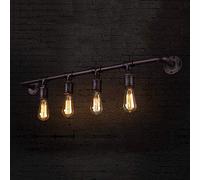 GWJKG Wall Sconce American Industrial Wind Water Pipe Wall Lamp Rural Retro Creative Restaurant Light Bar Café Rust Color Wall Light Iron Art Waterproof