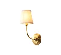 GWJKG Wall Sconce Copper Metal Lantern Nordic Personality Fabric Wall Light Classical Fashion Bedroom Bedside Lamp Balcony Cellar Villador Decoration Waterproof