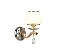 GWJKG Wall Sconce European Classical Art Glass Wall Lamp Iron Metal Light Personality FashionVilla Sconce Restaurant Bar Decoration Wall Lamp Clubdor Creative Lantern Waterp