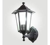 GWJKG Wall Sconce European Traditional Outdoor Waterproof Light Retro Creativity Rainproof External Clear Glass Lantern Hexagonal Wall Lamp Balcony Villa Garden Sconce Fixtures Water