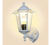 GWJKG Wall Sconce European Traditional Outdoor Waterproof Light Retro Creativity Rainproof External Clear Glass Lantern Hexagonal Wall Lamp Balcony Villa Garden Sconce Fixtures Water