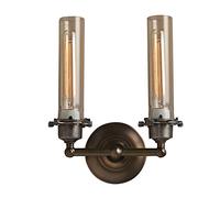 GWJKG Wall Sconce Exquisite American Country Bar Water Pipe Wall Light Glass Plated Gold Lamp Body Dignified Wall Lamp Art Gallery Bar Bedroom Outdoor Home Decorations Kitchen Restaurant W