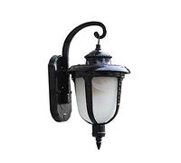 GWJKG Wall Sconce Tradition Outdoor Waterproof Wall Light Continental American Glass Shade Decoration Illumination Aluminium Garden Wall Lamp Villa Gate Aisle Lamp Waterproof