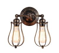 GWJKG Wall Sconce Vintage Wall Lights Adjustable Socket Industrial Lighting Rustique Wire Metal Cage Indoor Home Wall Lamp Retro Light Fixture Waterproof
