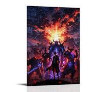 GWJXYWZP Solo Leveling Poster sur toile de dessin animé classique Décoration murale pour chambre à coucher 30 x 45 cm Style cadre