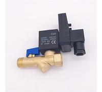 GWLQBJLHH Minuterie de vidange électrique 1/2 12V 24V 220V, électrovanne 16bar, contrôleur d'eau, compresseur à 2 Voies en Laiton, vanne Automatique 1 pièces(Ac220v,ETD-B)