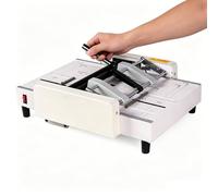 GwlThixion Machine de Pliage et de Reliure de brochures A3, créatrice de livrets Automatique 60 W, 300 Livres par Heure, pour manuels, brochures, Livres White