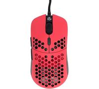 Gwolves Hati HTM Souris de Jeu Filaire Ultra légère en nid d'abeille avec capteur 3360 - Patins en PTFE - 6 Boutons - Seulement 61 g - Rouge pâle