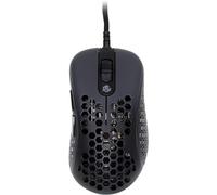 Gwolves Skoll Mini SK-S Souris de Jeu Ergonomique ultralégère en nid d'abeille avec capteur 3389 - Patins en PTFE - 16 000 DPI - Câble détachable (Noir) - Taille S - 50 g