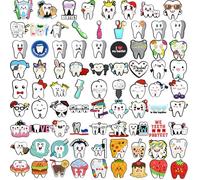 GWRFVIL Lot de 80 breloques d'orthodontie en forme de chaussure de dentiste pour adolescents, breloques mignonnes pour chaussures, bracelets, cadeaux de fête