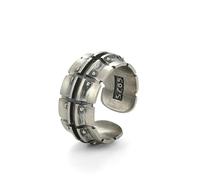 GWSGSFAS Bague à Motif mécanique pour Homme, Accessoire de Main Vintage S925, Bijou Masculin, Taille d'ouverture par défaut