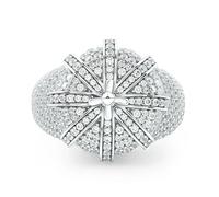 GWSGSFAS Bague couronne pleine de diamants pour homme - Bague de luxe légère et tendance avec diamant Hip Hop - Doré - 8