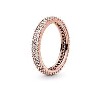 GWSGSFAS Bague de Luxe en Argent Sterling 925, exquise, en Or Rose, en Forme de cœur, carrée, pour Femme, Classique et Brillante, 9 Or