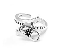 GWSGSFAS Bague Femme en Argent Sterling 925 avec Fermeture éclair géométrique, Bijou de Luxe de créateur (par défaut)