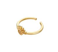 GWSGSFAS Bague ouverte réglable pour couple Soleil et Lune - Empilable - Bijoux assortis pour les amoureux - Accessoires de cadeau tendance, Réglable, Métal, Pas de pierre précieuse